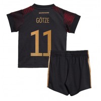 Nemecko Mario Gotze #11 Vonkajší Detský futbalový dres MS 2022 Krátky Rukáv (+ trenírky)